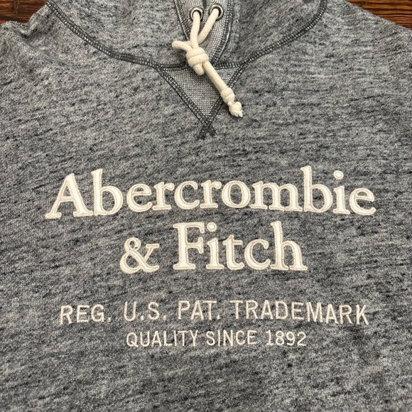 Abercrombie and Fitch Embroidered Logo Hooded Sweatshirt Soft Collection Sz M - Picture 2 of 6